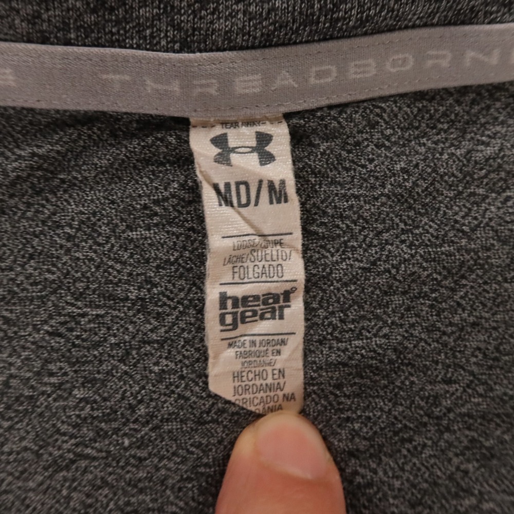 Under Armour Shirt Womens M Gray Cotton Short Sleeve HeatGear - Picture 4 of 10